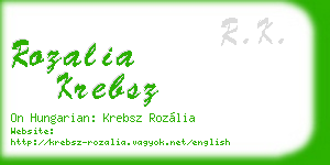 rozalia krebsz business card
